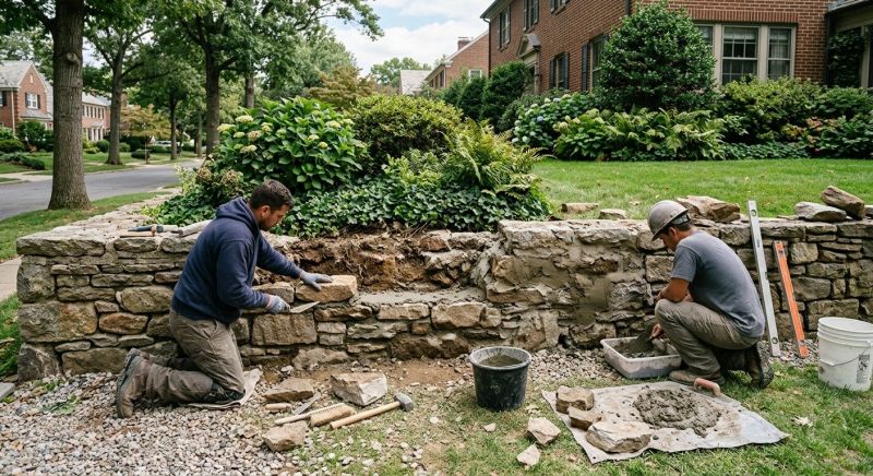 Brick Retaining Wall Repair in Bountiful, UT