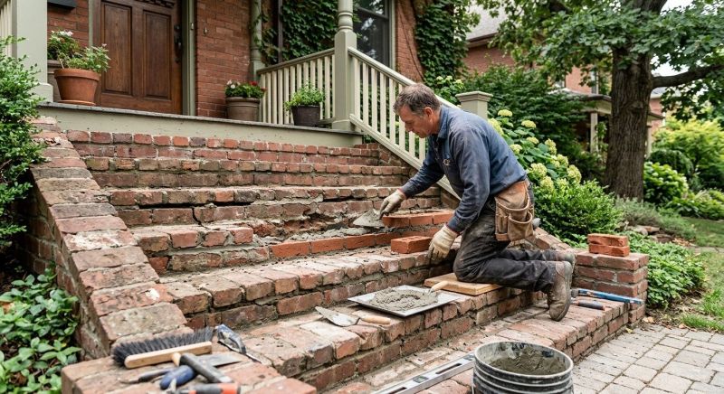 Brick Stairs Repair in Midvale, UT