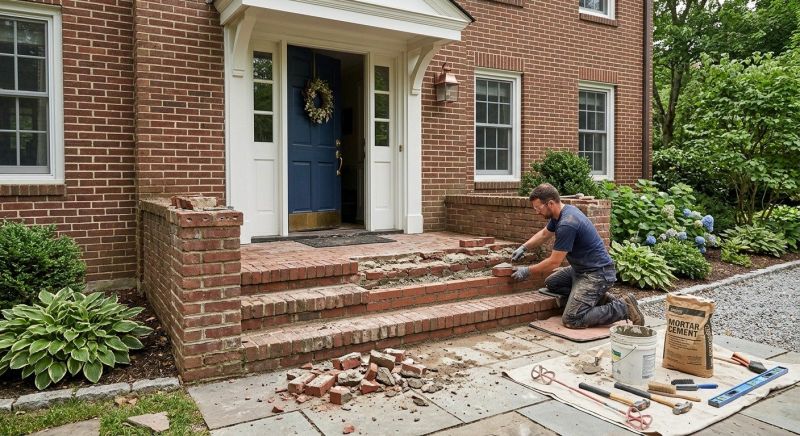 Brick Stoop Repair in Bountiful, UT