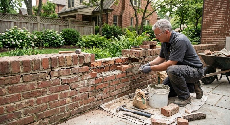 Brick Wall Repair in Davis County, UT