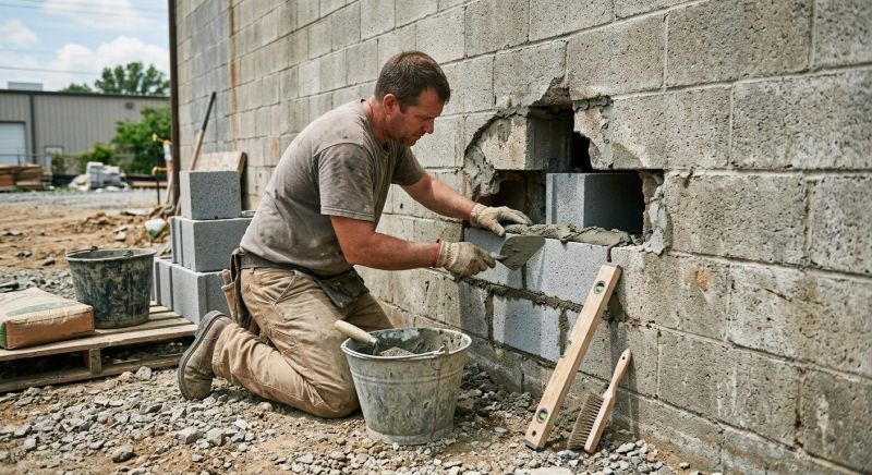 Concrete Block Repair in Farmington, UT