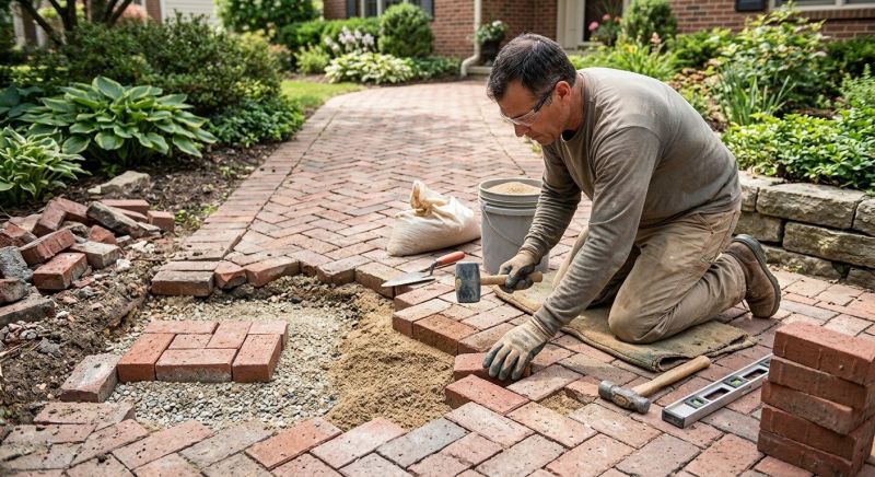 Entryway Brick Repair in Bountiful, UT