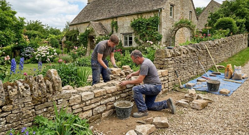 Stone Wall Repair in Hooper, UT